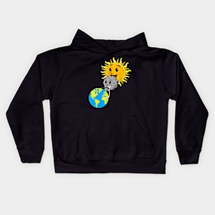 2024 Total Solar Eclipse Eh Moon Sun ny Kids Hoodie